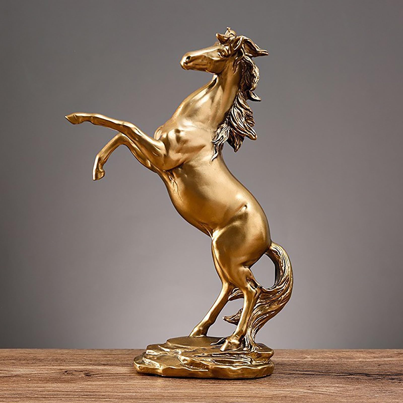 Dytartzx Creative Resin Horse Statue Decor, Modern Desktop Ornament for Home and Office, Animal Sculpture Ornaments for Living Room Bookshelf Porch Studios Décor, Gifts