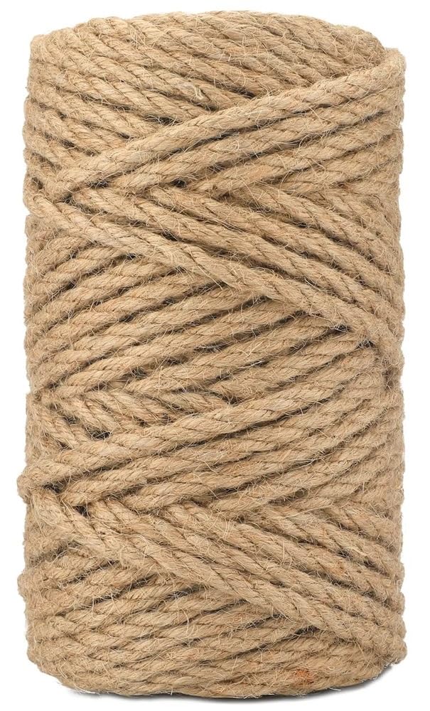Corda di iuta, Corda di juta 6mm fibra naturale, adatta for artigianato, giardinaggio, imballaggio, varie lunghezze disponibili(10m length)