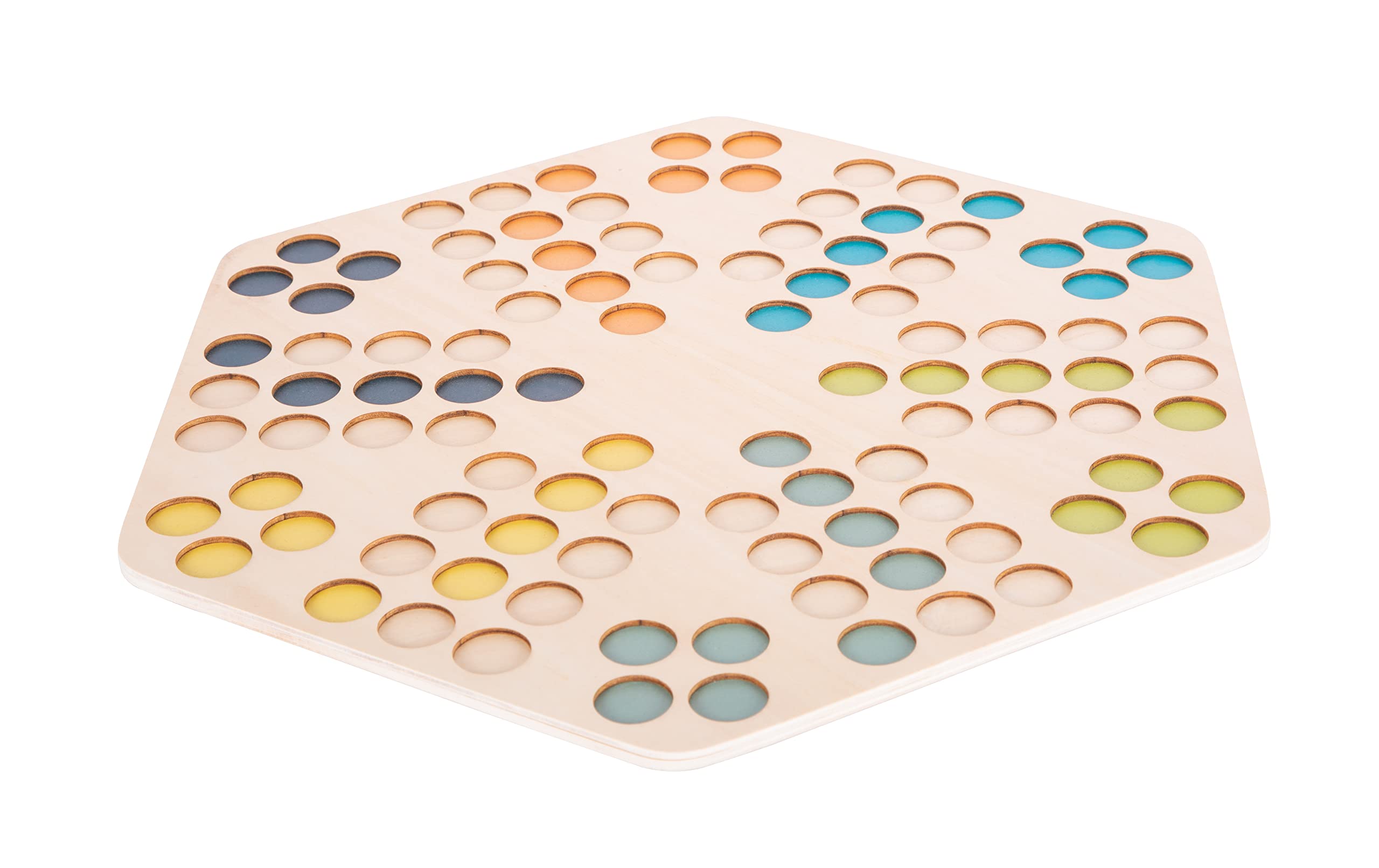 small foot Ludo für 6 Spieler XL aus Holz, Gesellschaftsspiel für die ganze Familie, für Kinder ab 4 Jahren, 1800
