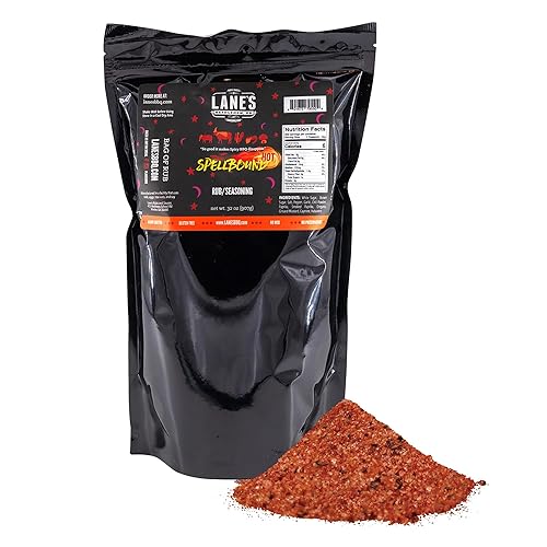 Lane's Spellbound Hot Sweet and Spicy Rub - Rub de cerdo dulce y ahumado premium Condimento dulce picante Sabor ahumado profundo, rico y picante