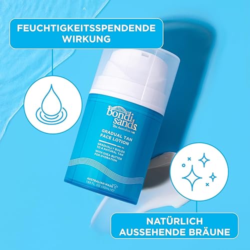 Miniatura 4 de Bondi Sands Loción facial de bronceado gradual | gradualmente se convierte en un bronceado natural con manteca de karité para hidratación, 1.69