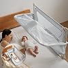3 in 1 Baby Bedside Sleeper, Baby Bassinets, for co sleeper for baby in bed,breathable and visible mesh window,soft washable liner cover and sturdy aluminum alloy,for co sleeper bassinet attach to bed