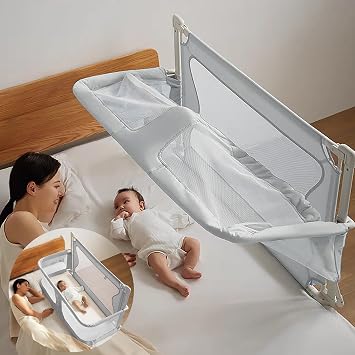 3 in 1 Baby Bedside Sleeper, Baby Bassinets, for co sleeper for baby in bed,breathable and visible mesh window,soft washable liner cover and sturdy aluminum alloy,for co sleeper bassinet attach to bed