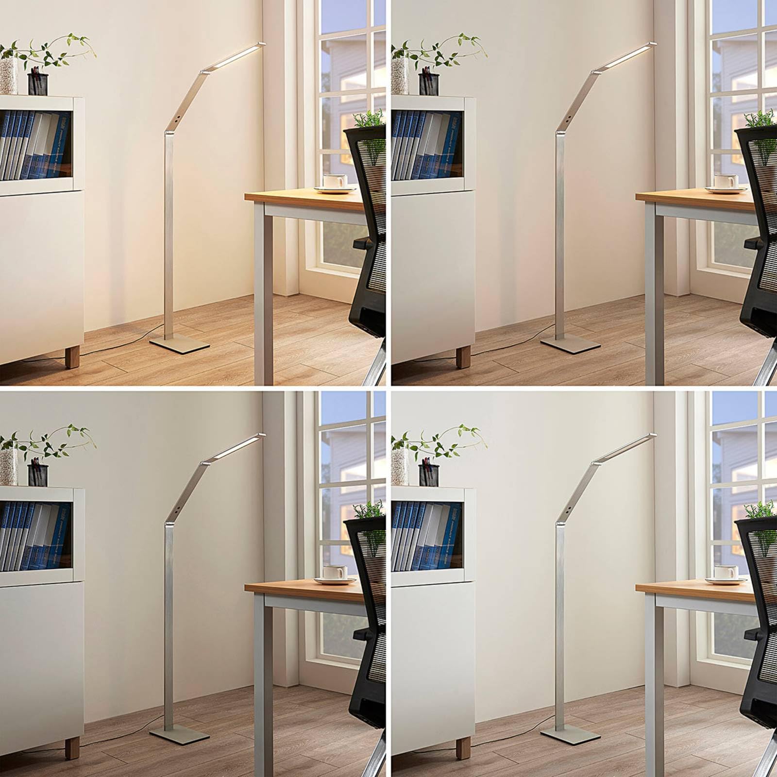 Lucande LED Stehlampe dimmbar, einstellbare Lichtfarbe (3000-6000K) Standleuchte Leselampe-Stehlampe Wohnzimmer Arbeitszimmer Büro