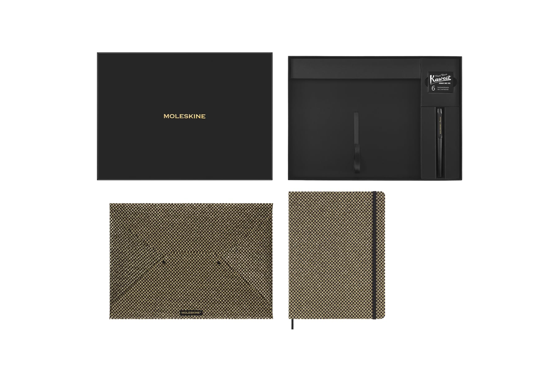 Moleskine Limited Edition Notizbuch Holiday Shine, extra groß, liniert, Gold, Hardcover (7,5 x 10)