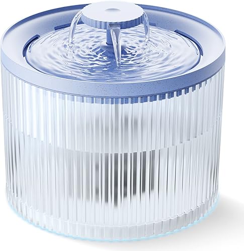 Miniatura 1 de Fuente de agua para gatos mejorada 2023 fuente de agua para mascotas de 74 oz22 L sin BPA dos modos de flujo dispensador de agua visible para perros