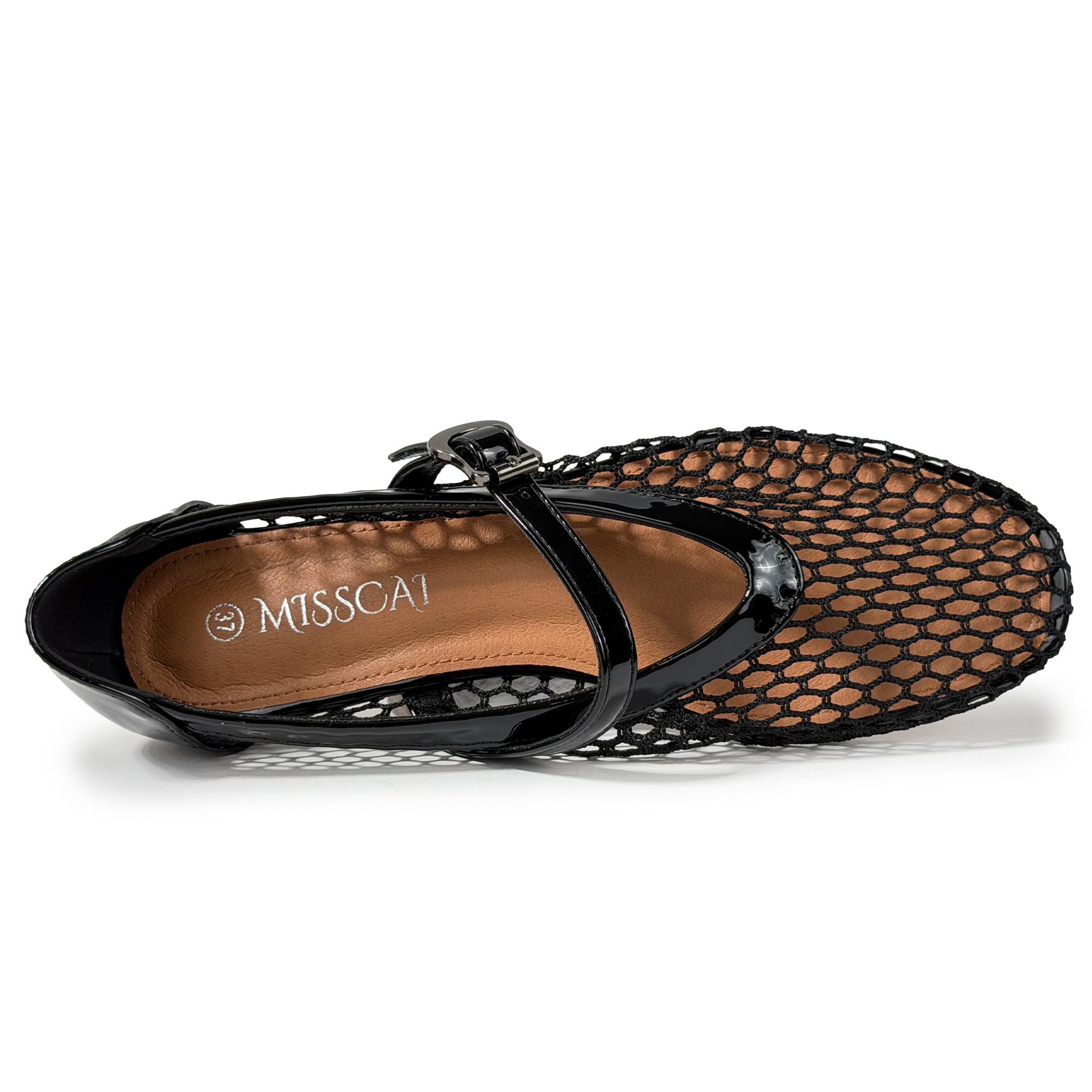 Ballerine Donna Estive Mary Jane in Rete Scarpe Basse Eleganti con Cinturino e Fibbia Punta Chiusa Ballerine Traforate Traspiranti per Ufficio Cerimonia e Casual