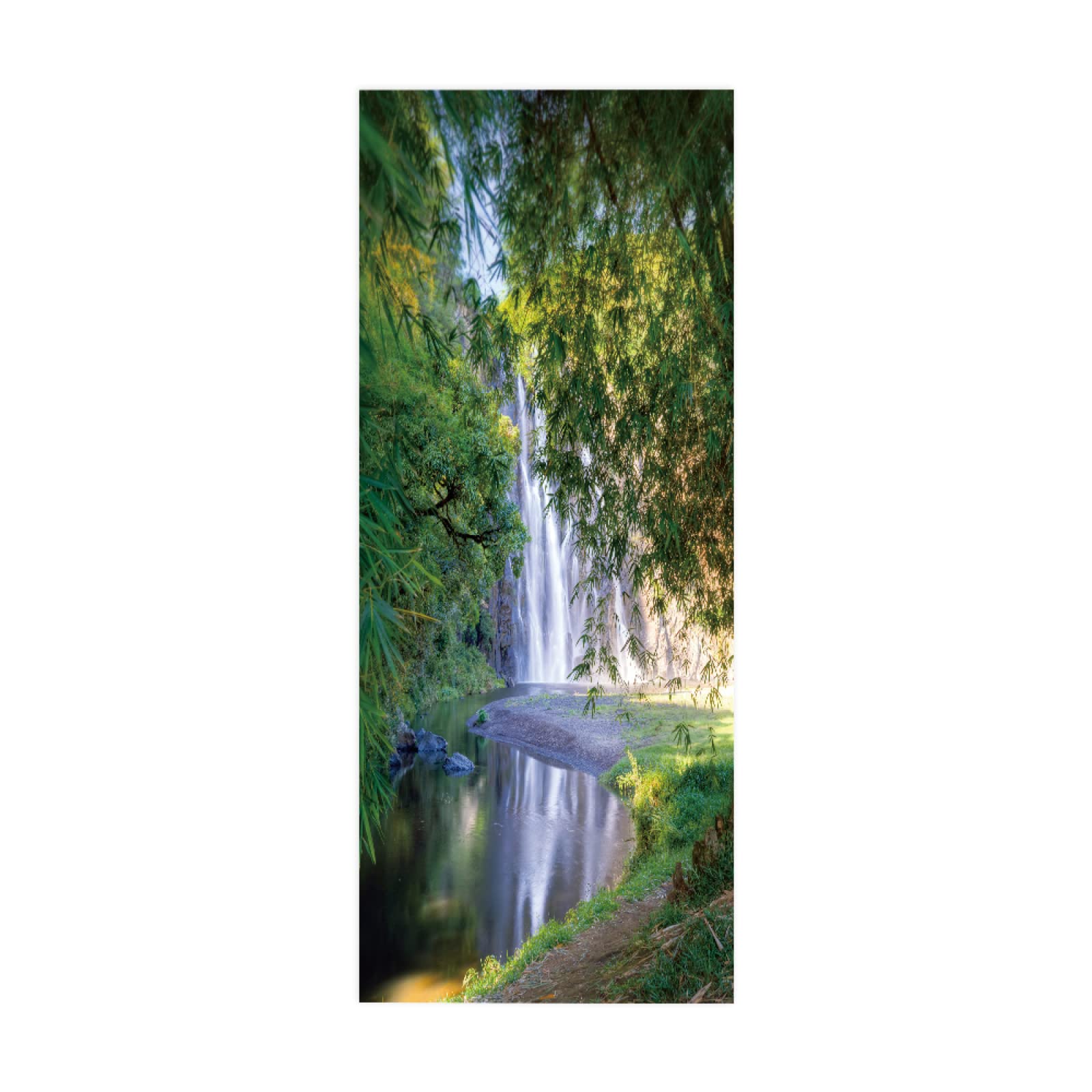 3D Door Sticker Forest Lakes W85 x H205 cm Waterproof Mural Vinyl Wall for Interior Doors Livingroom Bedroom Bathroom Office Home Decor