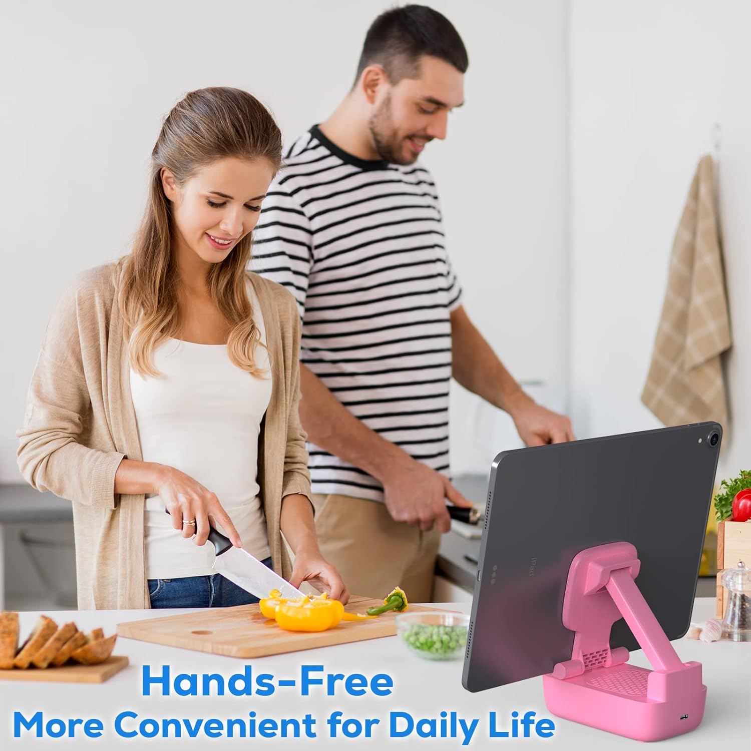 Gifts for Men Women, from Wife,Cell Phone Stand with Wireless Bluetooth Speaker, Punchy Bass & HD Stereo Sound Speaker for Home & Outdoors Compatible with iPhone/ipad/Samsung-Pink