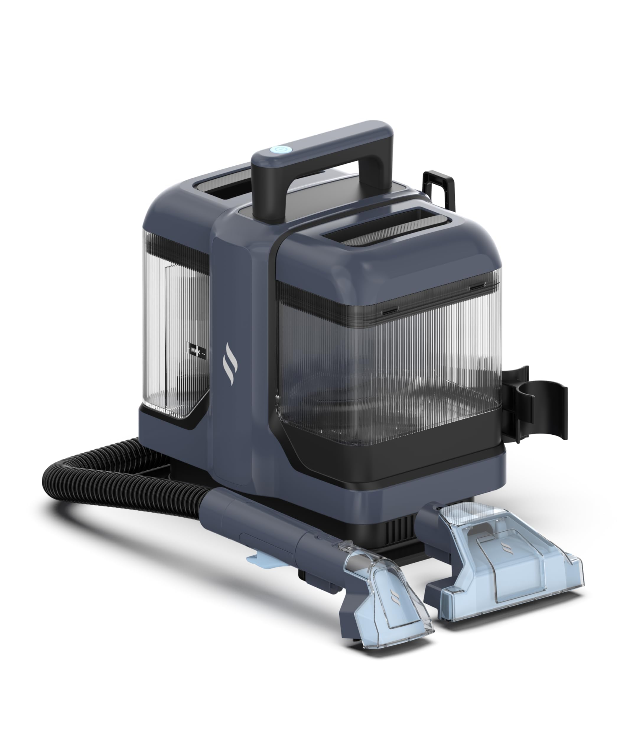 Samako PowerClean V2 Polsterreiniger Gerät – Tragbarer Fleckenreiniger für Sofa, Teppich, Matratze & Autositze – Sprüh- & Saugfunktion, 2-Tank-System (Frisch/Schmutz), 2 Aufsätze, 5 m Kabel