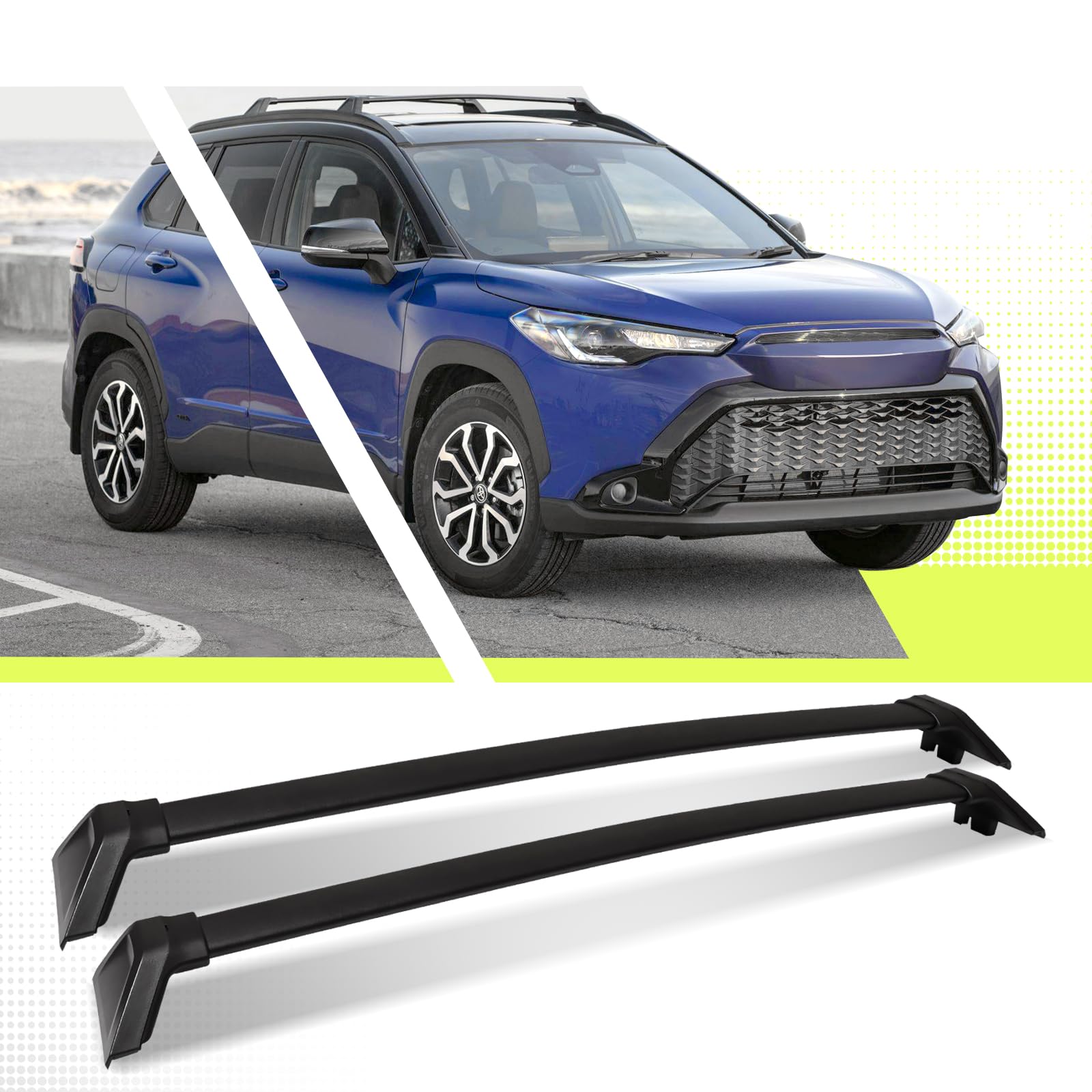 Snapklik.com : Heavy Duty 220 LBS Cross Bar Roof Rack Fit For 2022 2023 ...