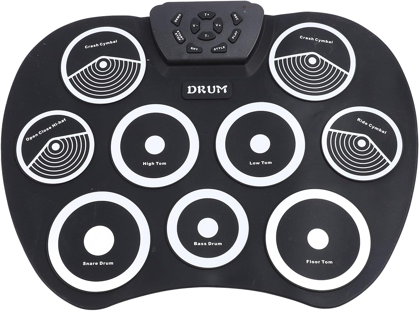 Electronic Drum Set USB Portable 9 Pads Roll Up Drum Practice Pad Drumsticks Pedal Simulation