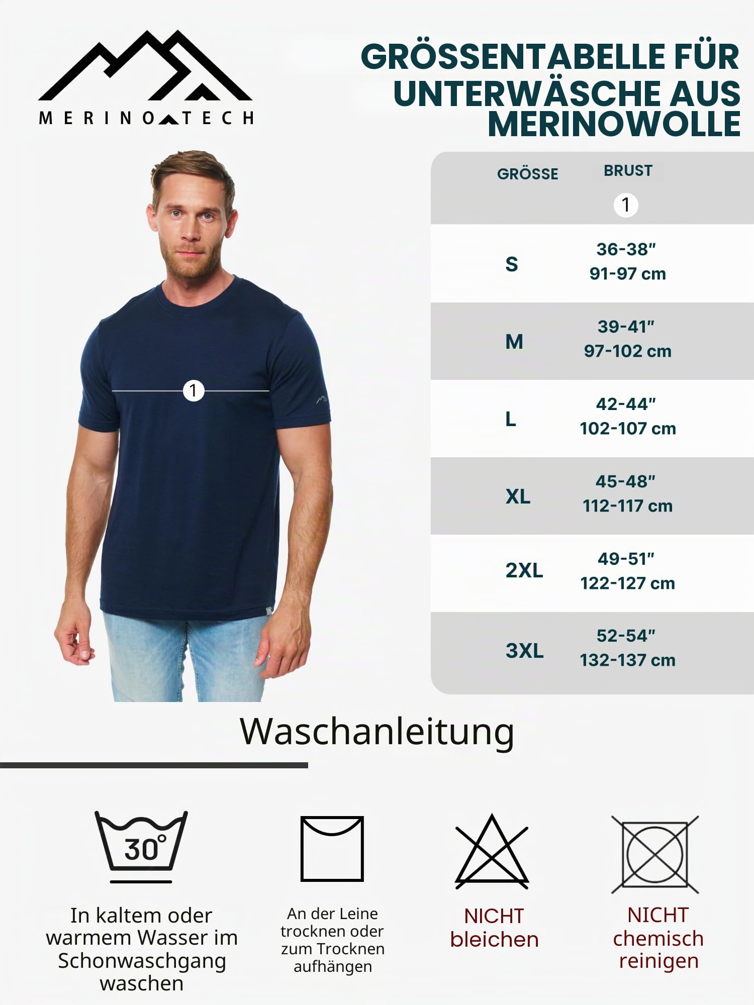 Merino.tech Merinowolle T-Shirt Herren - 100% Bio-Merinowolle Unterhemd Leichte Basisschicht + Wanderwollsocken (Emerald Green, XX-Large)