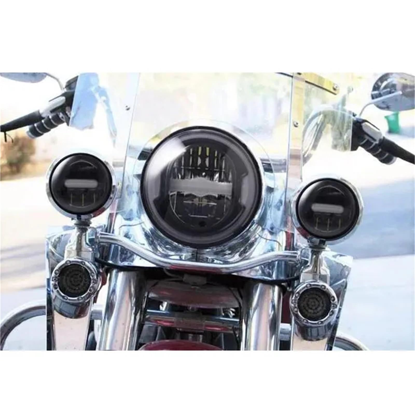 Generico Faro del Motociclo per Electra per Glide per Road Proiettore Fendinebbia A LED da 4,5 Pollici 4-1/2 "Faro Lampada Ausiliaria per Moto