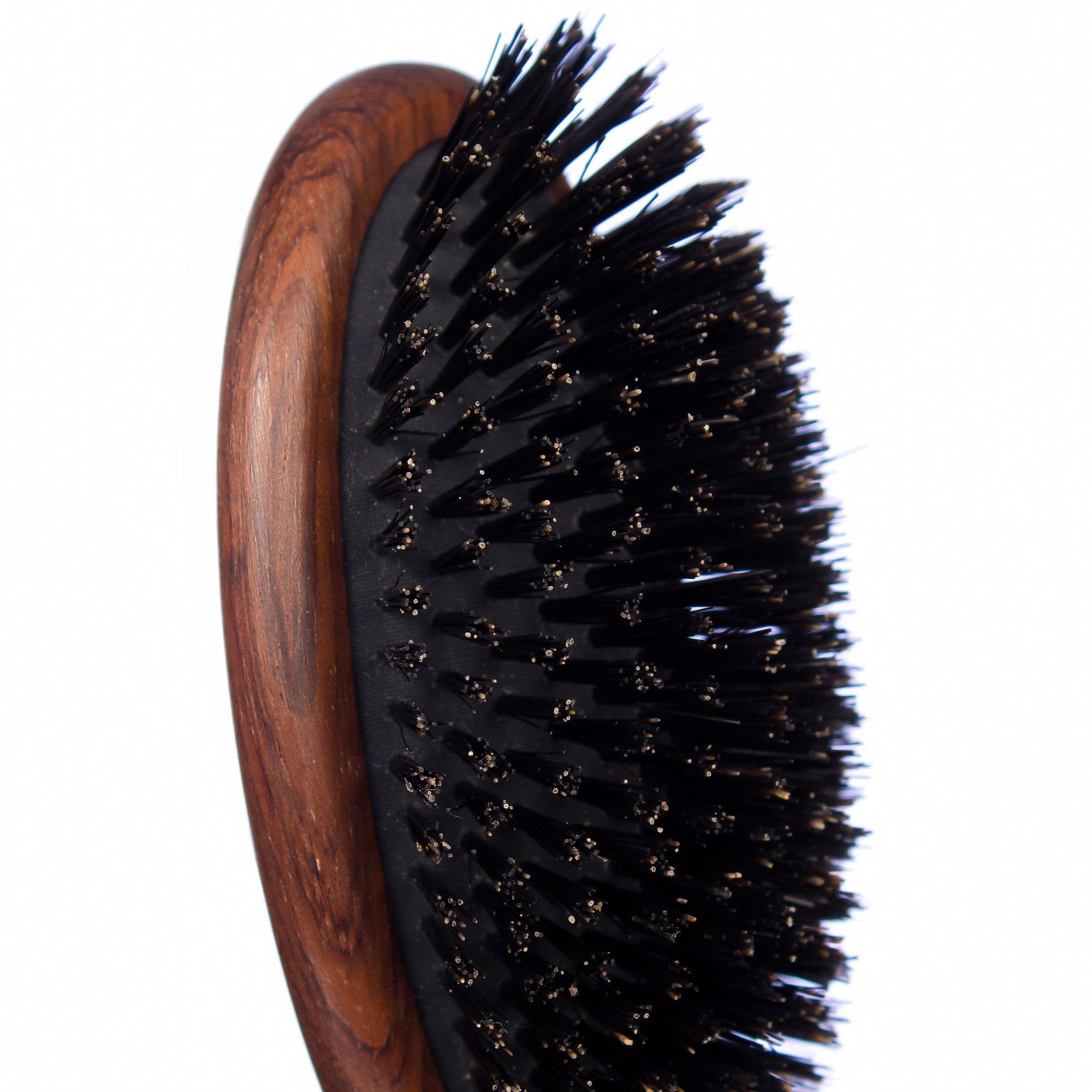 Plisson – Cepillo de pelo neumático para mujeres y hombres, modelo grande – Cepillo tradicional, madera natural, 100% puro pelo de jabalí – Fabricación francesa