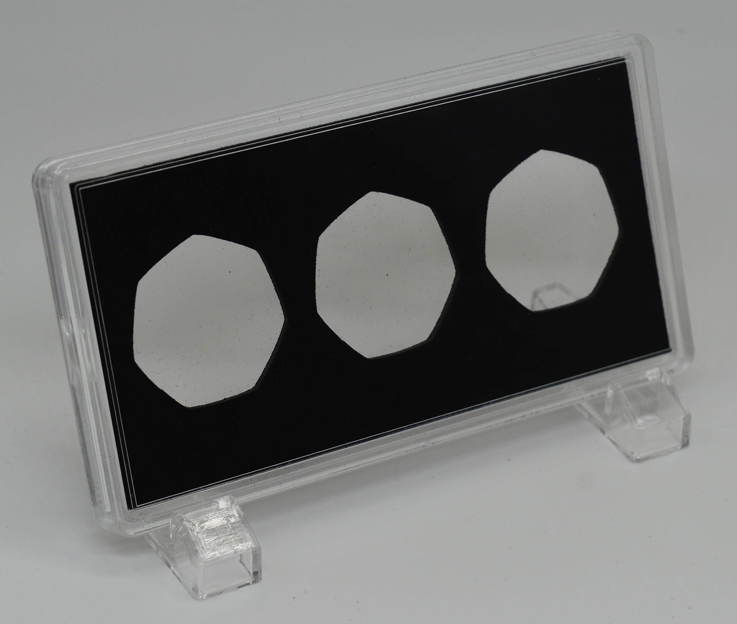 The Commemorative Coin Company Free Standing Acrylic Glass Display/Presentation Case/Stand for 3x 50p Coins/Commemoratives