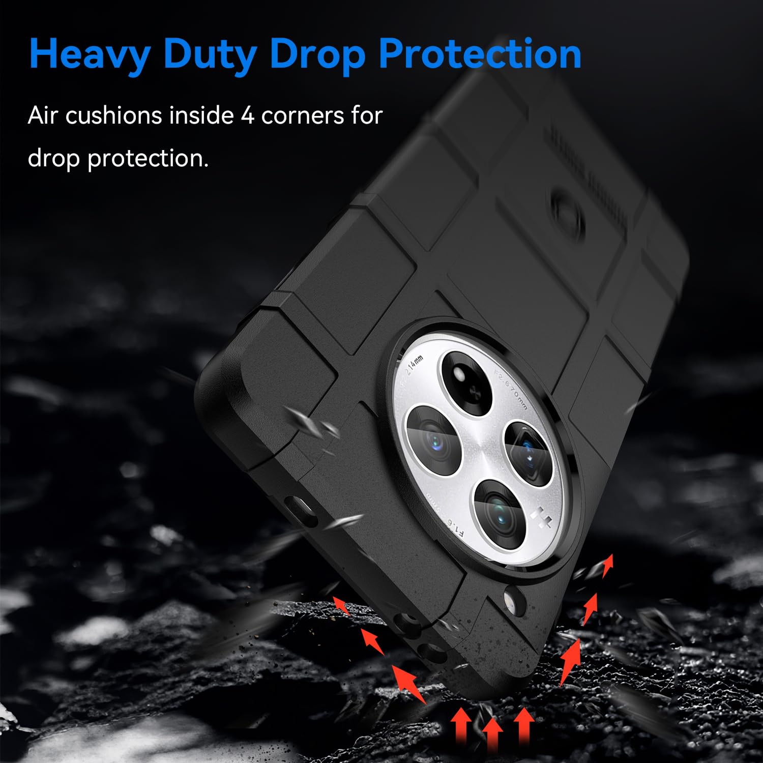 Cover for Oneplus 12, Weideworld Rugged Armor Case Soft and Thin