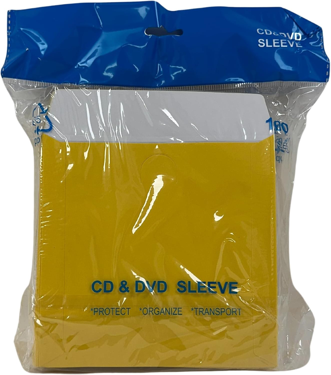 Mediaxpo 300 Yellow Color Paper CD Sleeves with Window & Flap