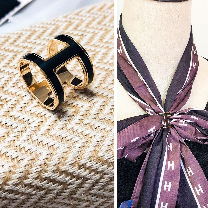 Image of Scarf Buckle for Women Rhinestones Pearl Silk Scarf Clips Fashion Clasp Ring Jewelry Valentine's Day Mother's Day Gift for Wife Mom Lover