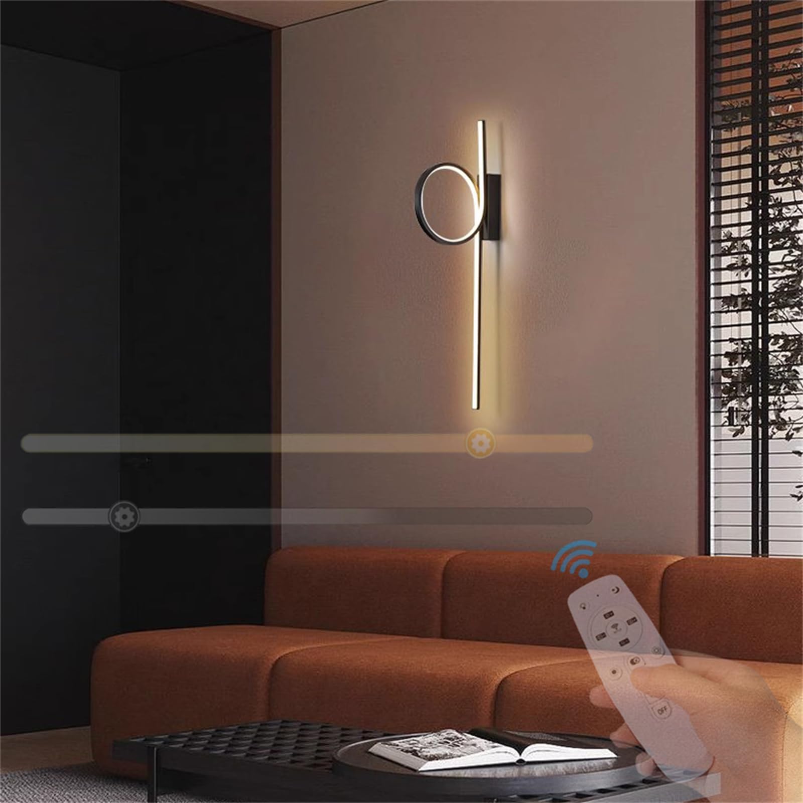 Luz de pared moderna regulable 3000K-6000K de aluminio para pasillos 8