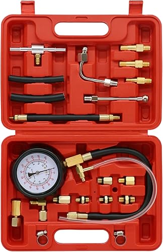 Kit de probador de presión de combustible de 0-140PSI, probador de presión de inyector de bomba de inyección de combustible, probador de presión de
