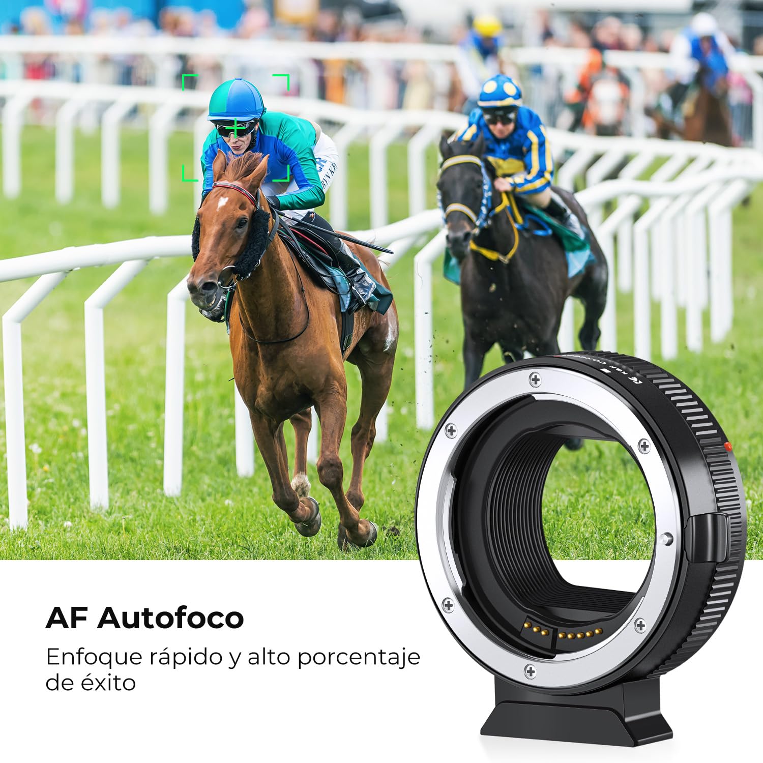 K&F CONCEPT Canon Auto EF/EF-S a EOS R - Adaptador de Metal con Enfoque Automático (Incluye Funda Protectora)