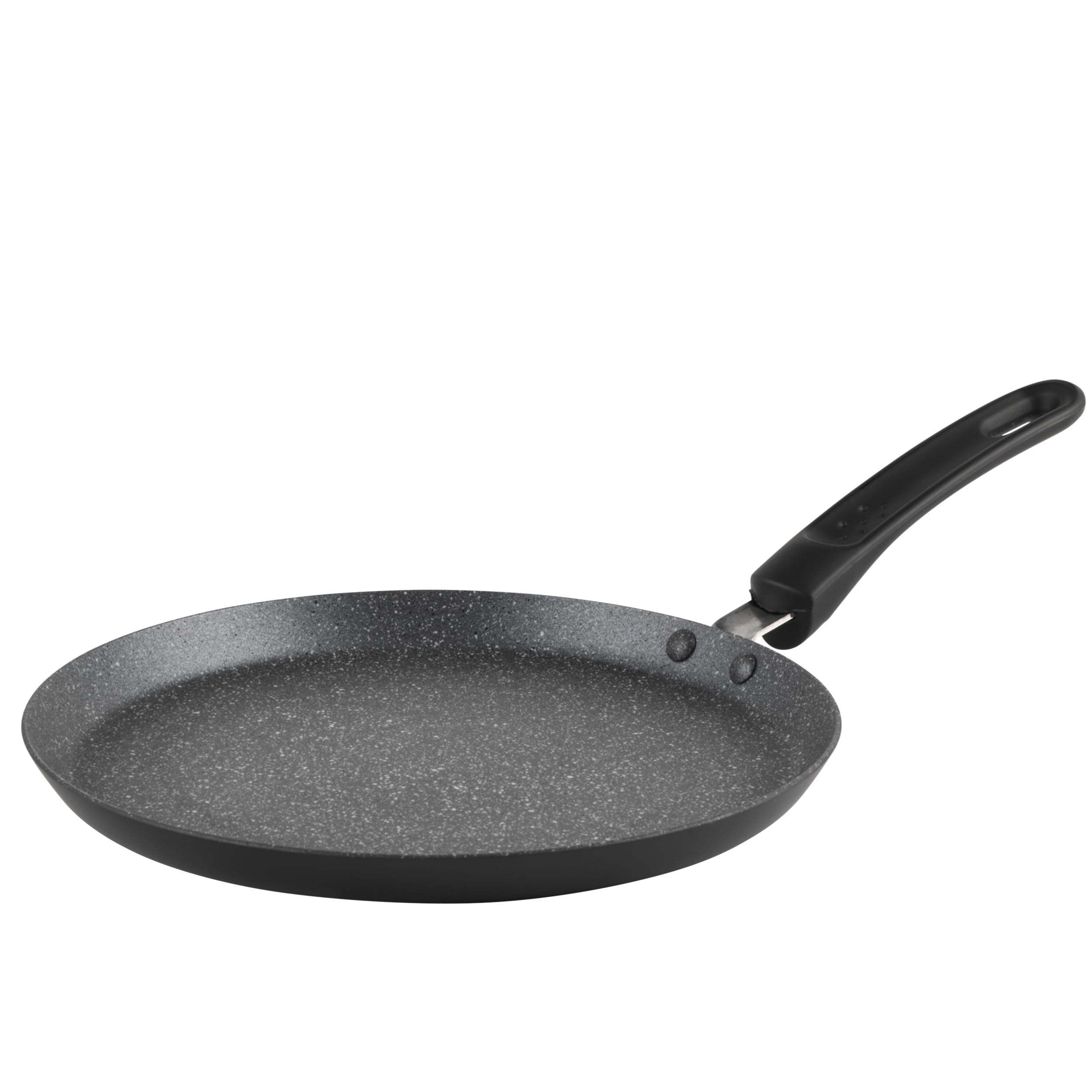 Russell Hobbs Crêpe-Pfanne, Pfannkuchenpfanne, Metallic Marble, Antihaft, Flache Omelettpfanne, Induktionsgeeignet, Weicher Griff, Geschmiedetes Aluminium Kochgeschirr, Leicht zu Reinigen, Grau, 25cm