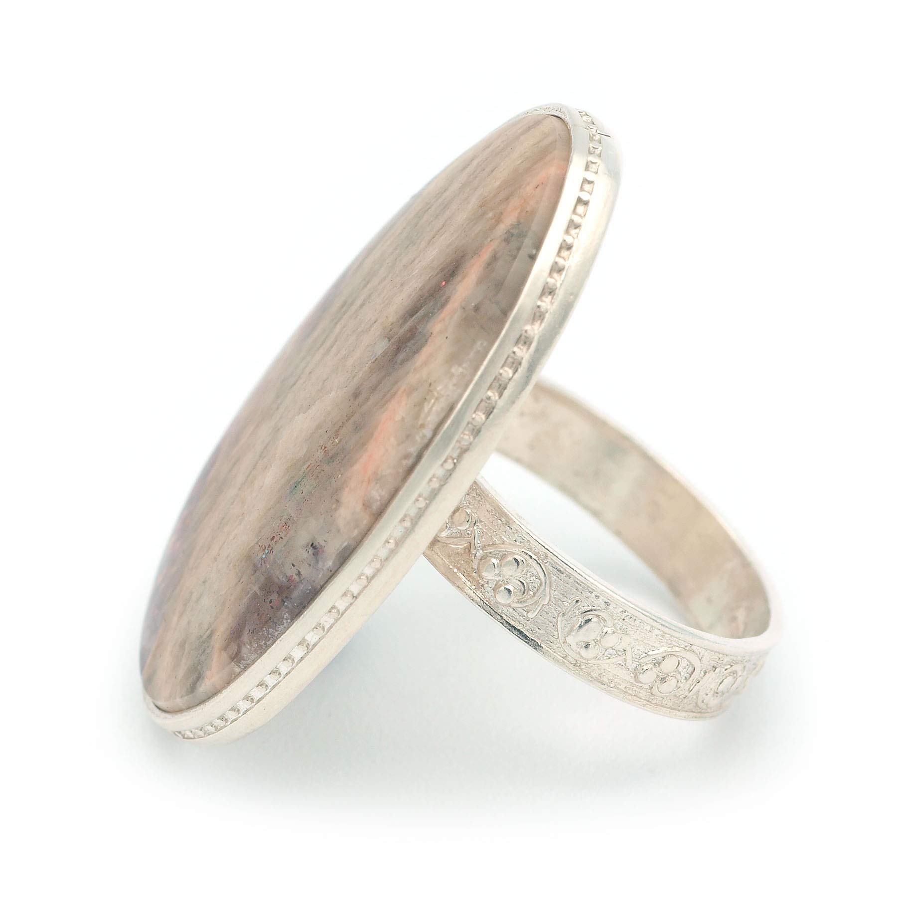 MEKI`S Ring mit Sonnenstein und 925er Silber