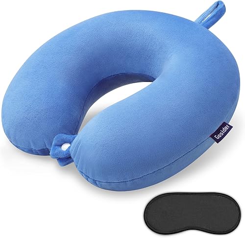 Gosider Almohadas de cuello para viajes, cómoda almohada de viaje de espuma viscoelástica en forma de U, soporte para cuello y cabeza, almohada