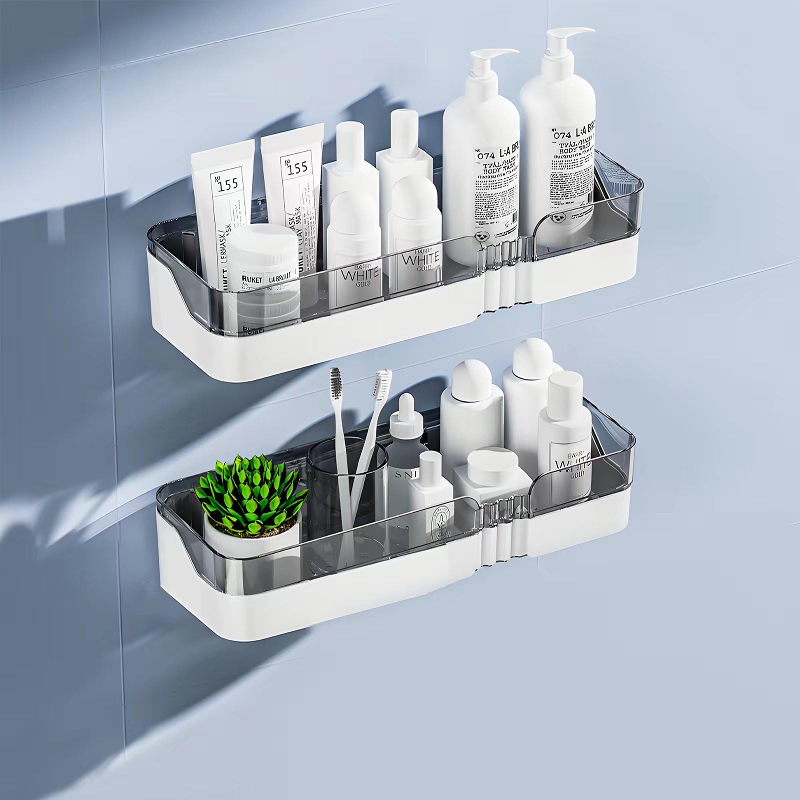 Momogrow Adhesive Shower Caddy (2 Pack), No-Drilling Organizer ...
