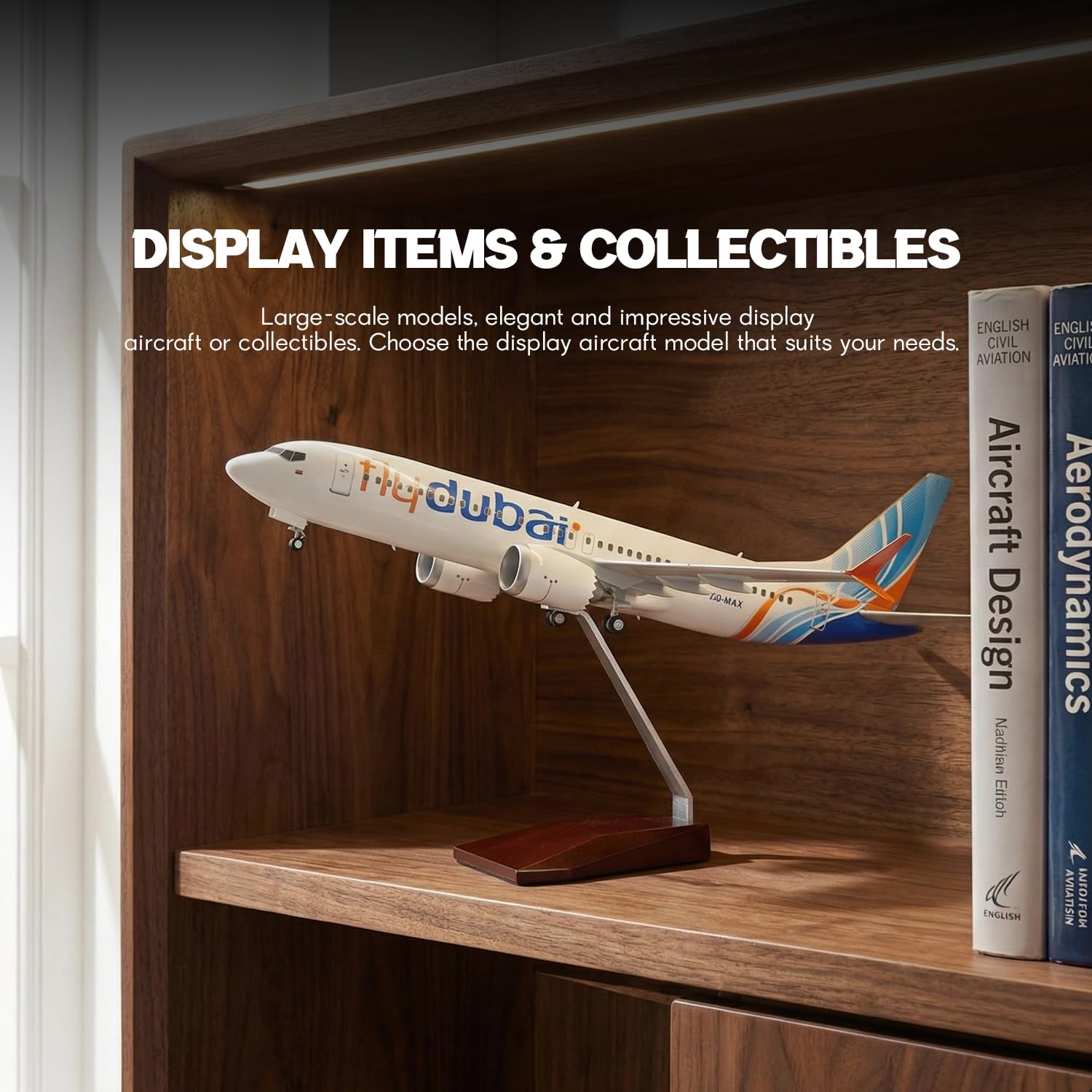 1/85 Dubai 737 Model samolotu ze stojakiem (długość 43 cm) dla Boeing 787, model samolotu z żywicy dla dorosłych, prezent dla fanów lotnictwa, dekoracja