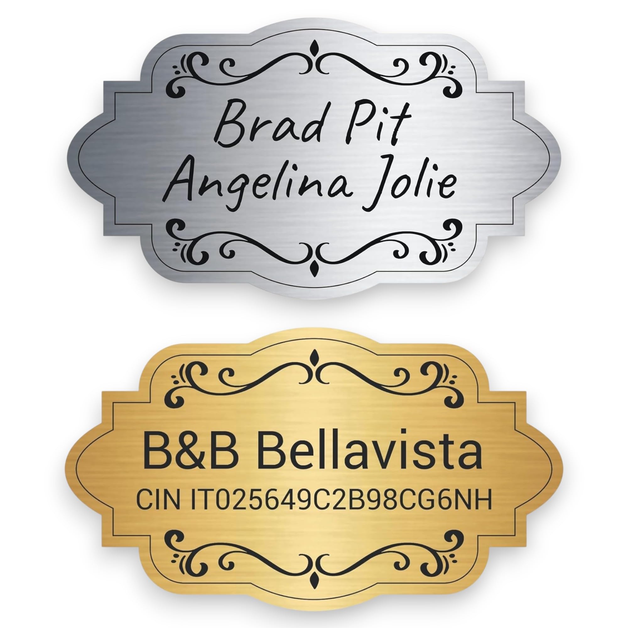 Targa Porta Ingresso Personalizzata (15x8,5 cm) Targhetta Personalizzata Esterno Incisione Laser Targhette Citofono Cassetta Postale Targhe Personalizzate Porta – Lo Realizzo®