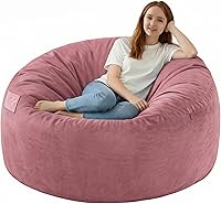 Vista 73 de Silla de Puf de 3 pies, Sillas de Puf Cómodas con Relleno de Espuma Viscoelástica, Sofá de Puf Esponjoso con Funda de Terciopelo Holandés, Sillas