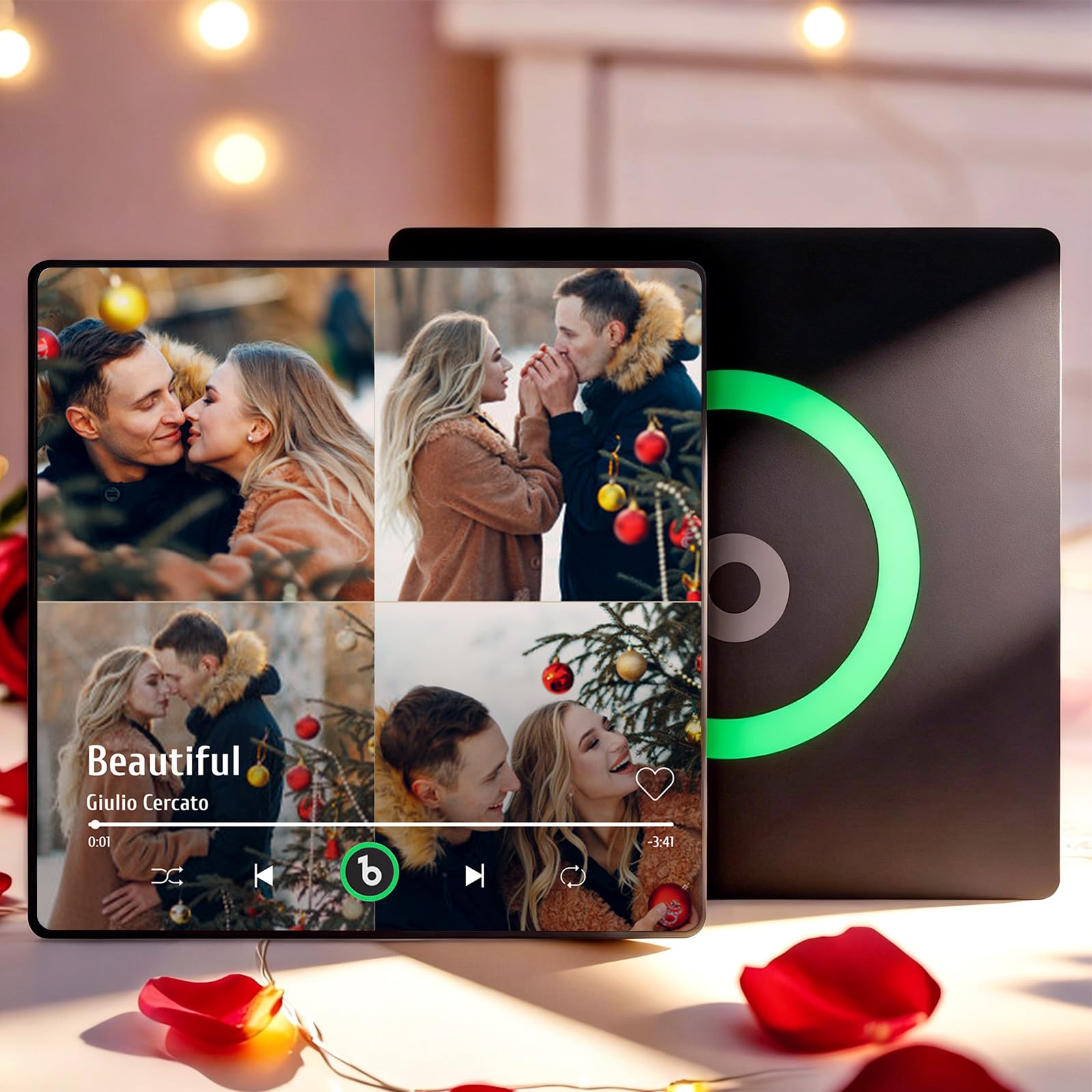 Custom Music Fridge Magnet Personalised Gifts for Women Men Spotify Plaque Magnetic Photo Frames for Fridge Gifts for Valentines Wedding Anniversary Birthday for Him Her Wife Husband Couple — image 1