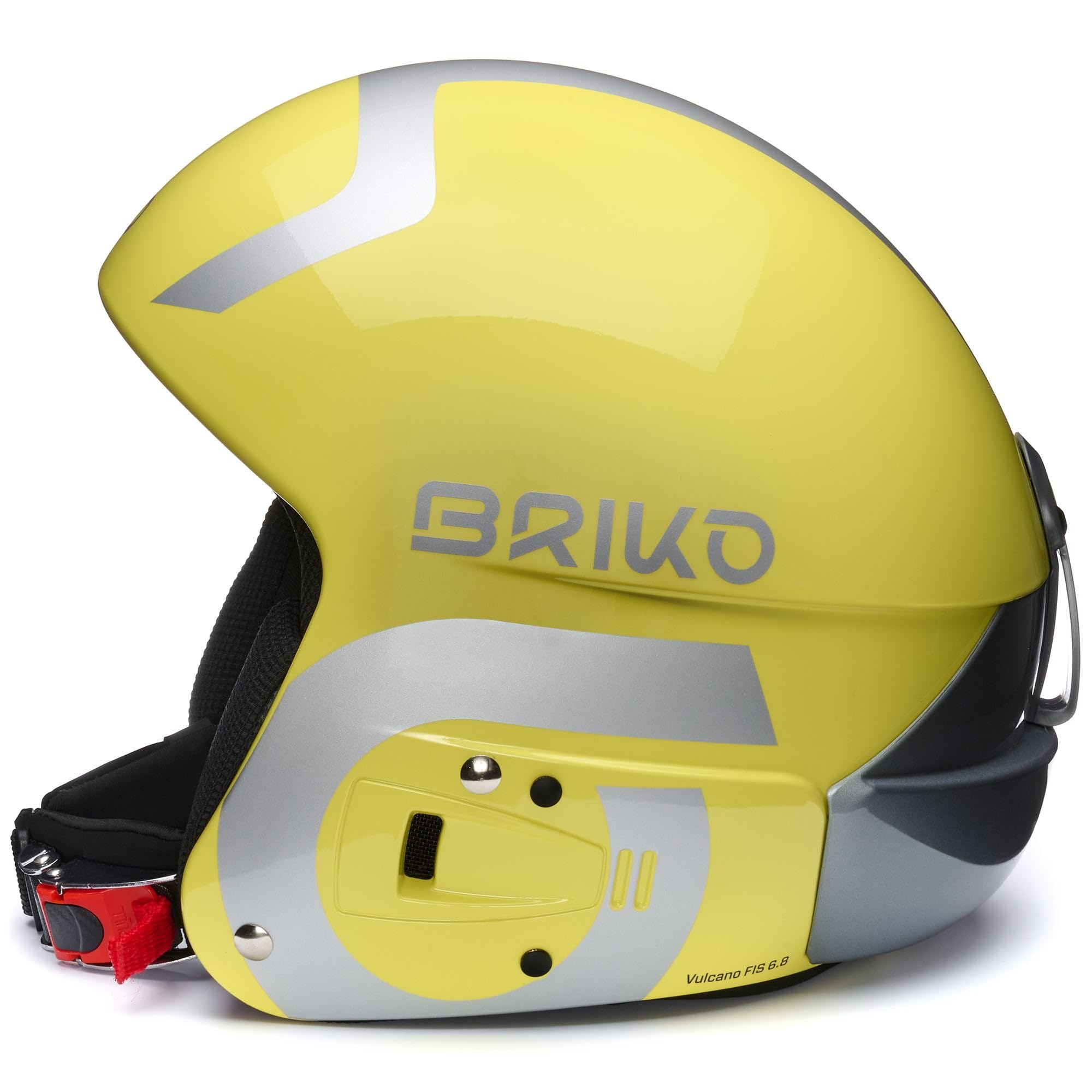 Briko, HELMET Unisex dla dorosłych, Shiny Barberry Yellow-Oslo Grey, 64