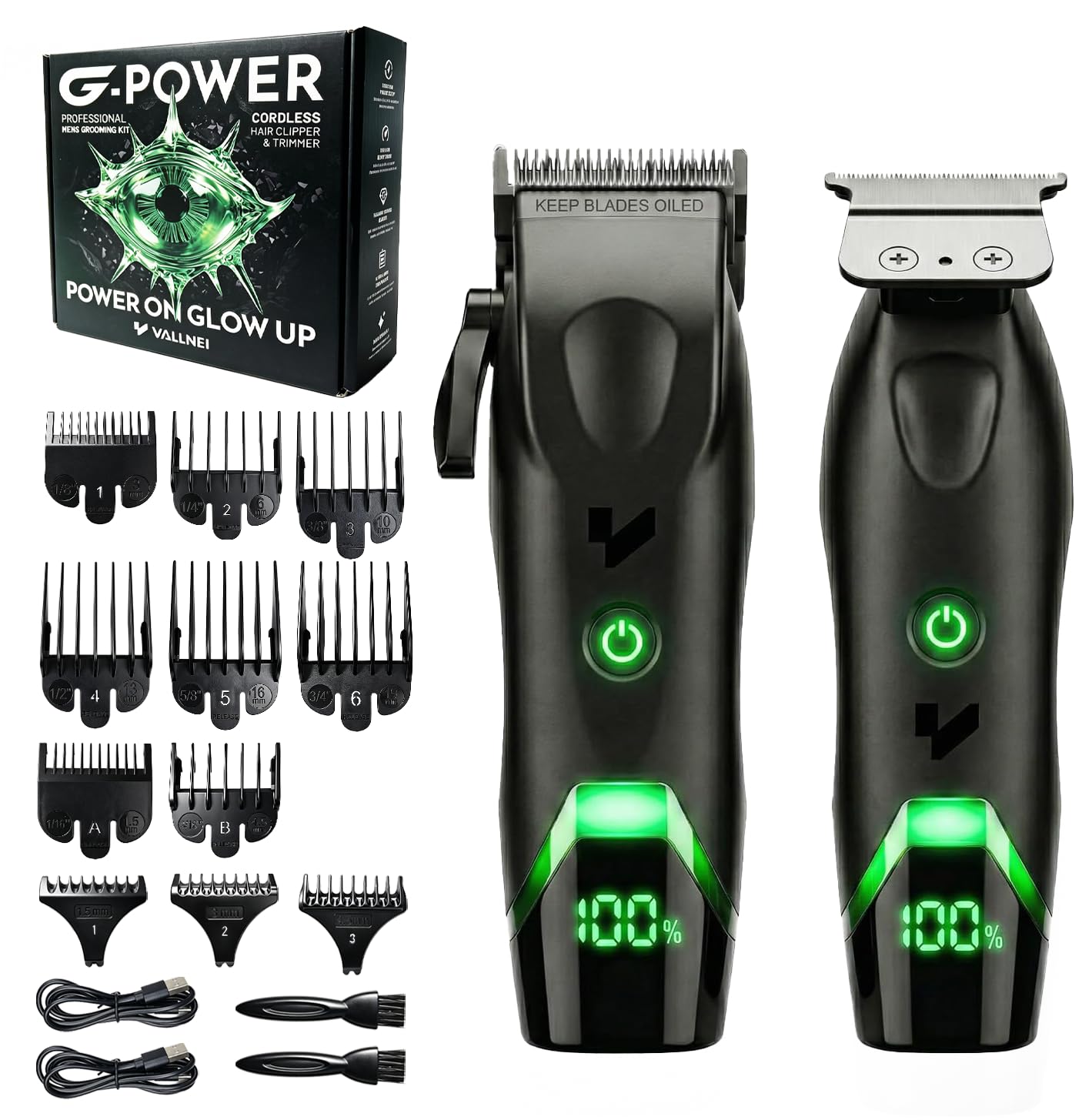 Professional Hair Clippers for Men, Clipper & Trimmer Set, G-Power