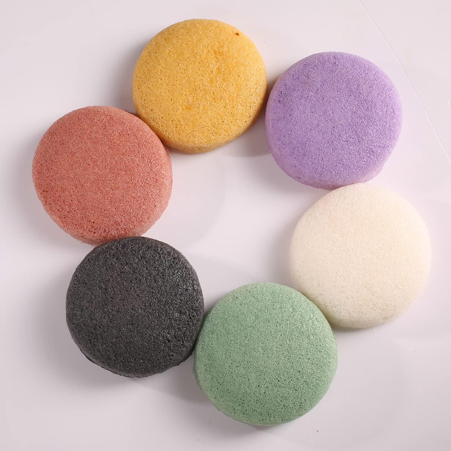 Konjac Sponge Face Scrubber for Men Women-Facial Cleansing Sponge with Activated to Clean Pores, Remove Impurities : Beauty & Personal Care