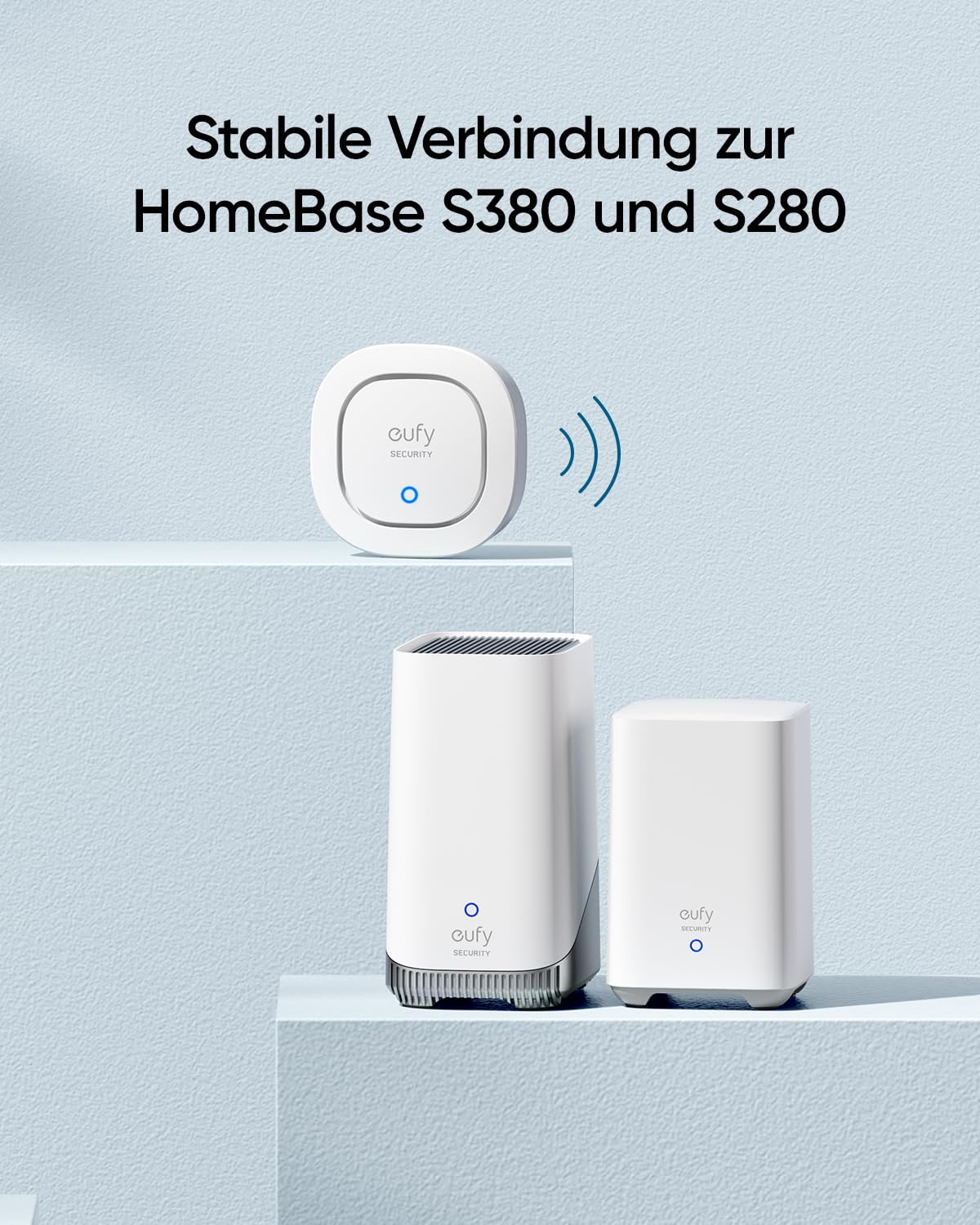 eufy Security Sirene, 105dB kabelloser Alarm, IP65 Wetterfest, mit Fernalarmierung, 2 Jahre Batterielaufzeit, Homebase 2 & 3 kompatibel, App Steuerung, HomeBase Erforderlich