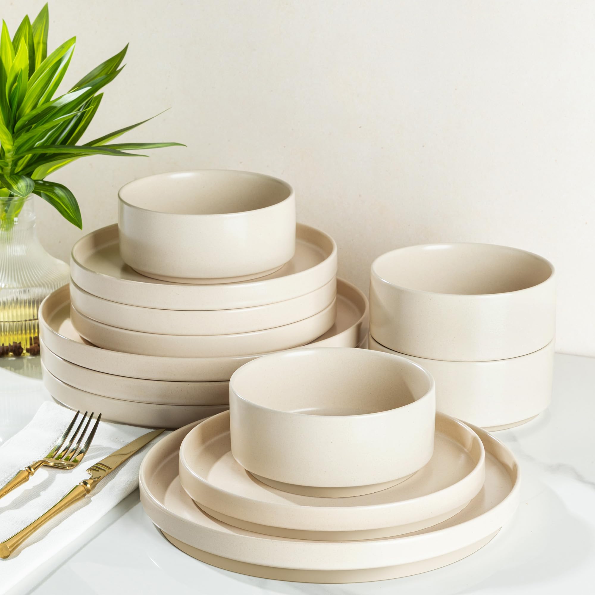 Amazon.com | TheTerra Ceramic Dinnerware Sets for 4, 12 Pieces