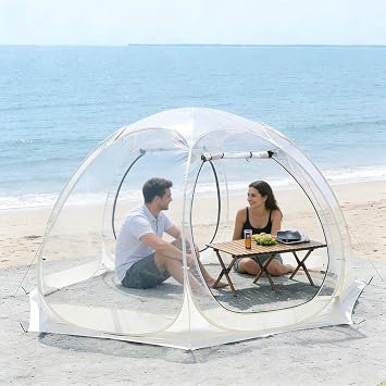 Large Pop Up Bubble Tent, Garden Dome Tent, Instant Igloo Shelters, PVC Fully Transparent Outdoor Portable Canopy for Patio Backyard Camping