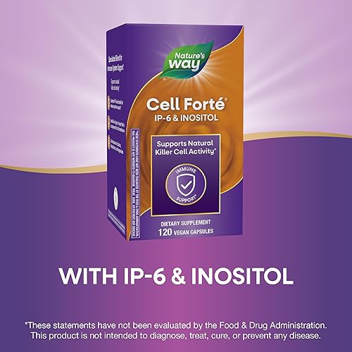 Miniatura 3 de Natures Way Cell Forté IP-6 e inositol apoyan la actividad natural de las células asesinas 120 Vcaps