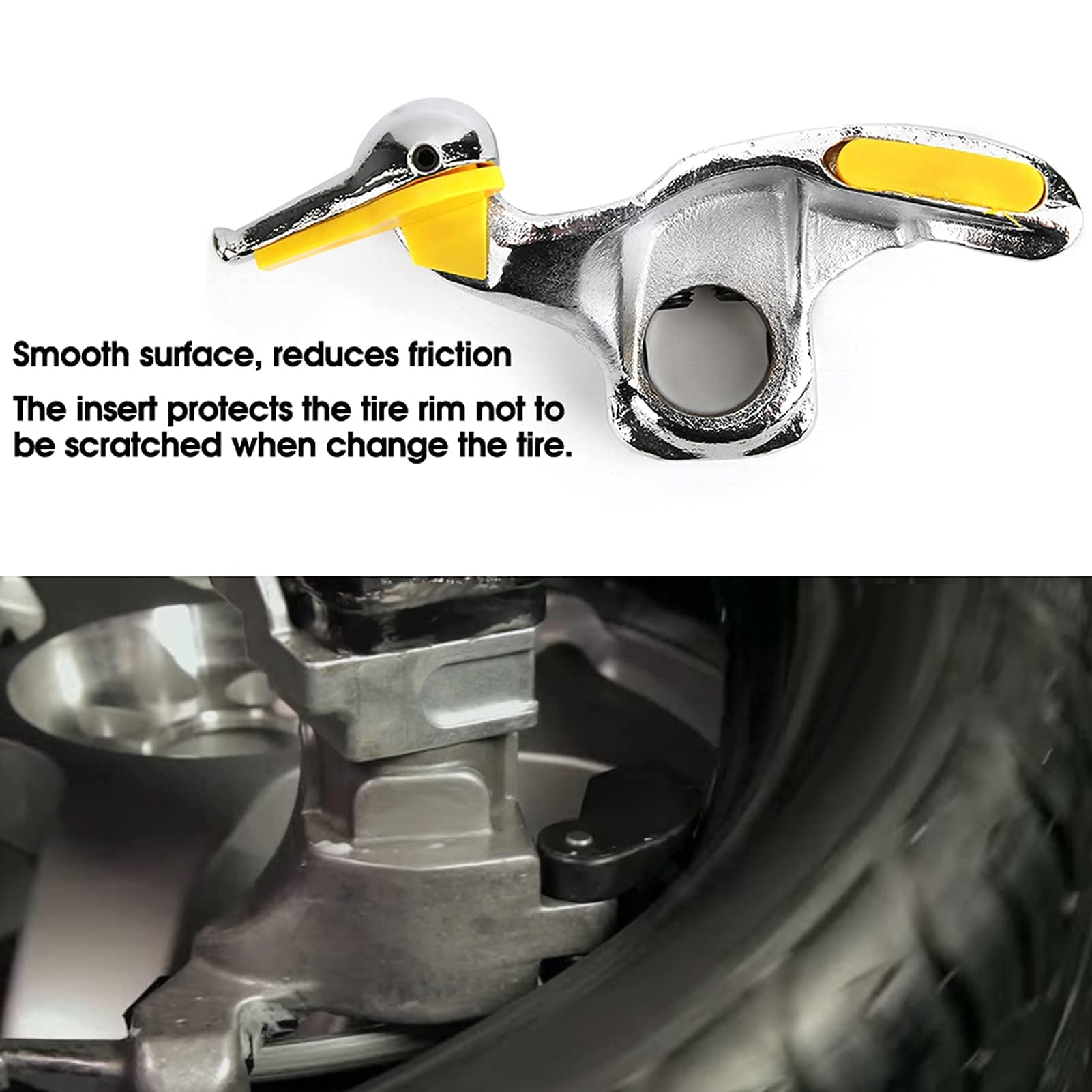Smontagomme, Supporto per Smontagomme per Auto in Acciaio Inossidabile Smontare la Testa D'anatra Accessori con Cuscinetti Protettivi per Smontagomme Smontare la Testa D'anatra Testa D'anatra (30mm)