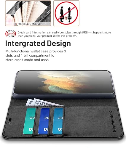 Miniatura 3 de OCASE - funda cartera compatible con Galaxy S21 5G, 6.2 pulgadas