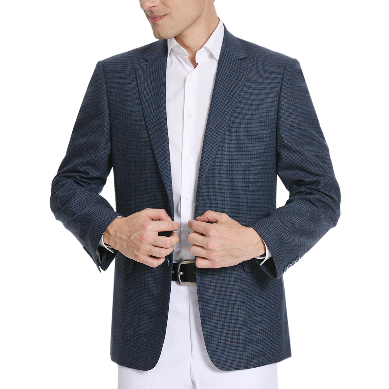 p&l Men's Plaid Classic Fit Sport Coat Casual Blazer Two Button Big & Tall Jacket for Business Wedding Party-picture-21