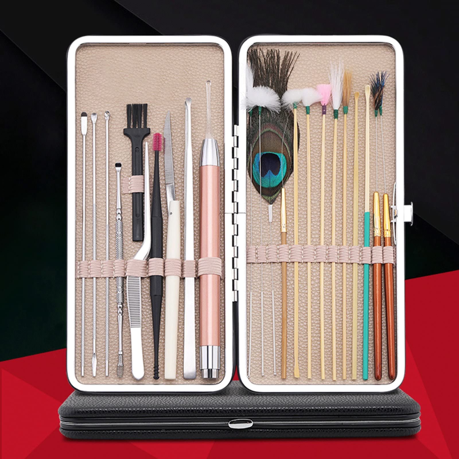 Produits d'élimination du cérumen Outils de Nettoyage des Oreilles Kit d'élimination du cérumen Ensemble de Cure-Oreilles Cuillère pour enl