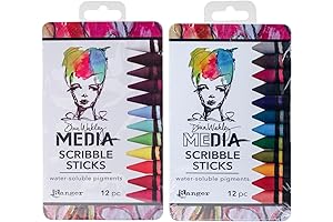 Ranger - Dina Wakley Media - Scribble Sticks - 2017 and 2018 Release Set