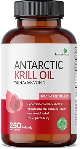 Miniatura 5 de Futurebiotics Aceite de krill antártico de 1000 mg con omega-3 EPA, DHA, astaxantina y fosfolípidos - Aceite de krill 100% puro de alta calidad,