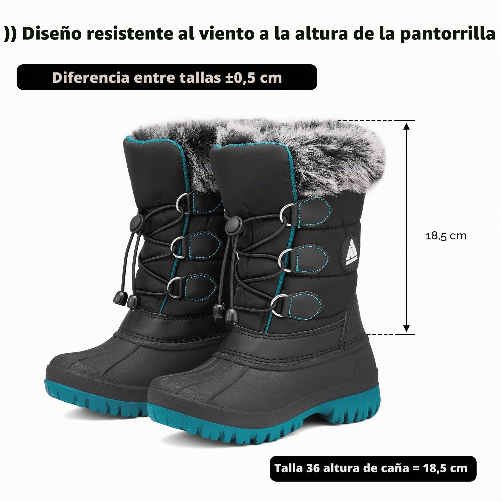 Mishansha Botas Nieve Niños Antideslizante | Calientes, Antideslizante, Botas de Invierno