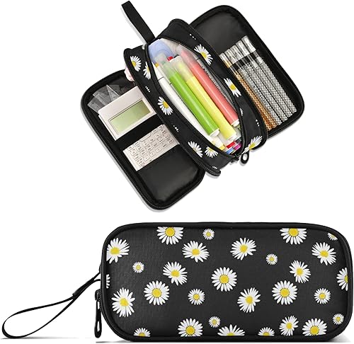 Miniatura 10 de Estuche personalizado con imagen y nombre con texto para lápices, estuche para bolígrafos para oficina y escuela, bolsa de almacenamiento grande