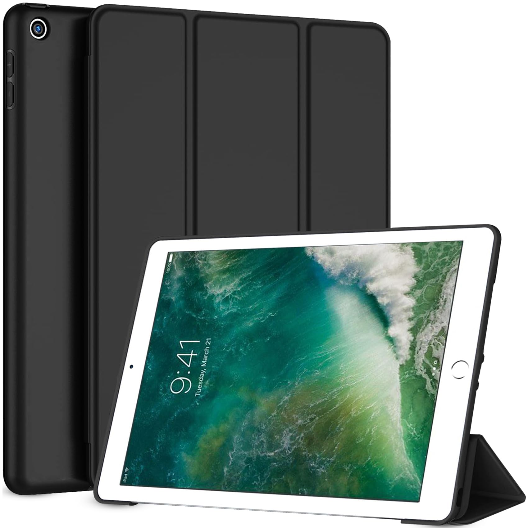 Robustrion Cover for iPad 6th Generation/iPad 5th Generation 9.7 inch, Soft Back Cover Case for iPad 6th Generation Cover Case - Black (B0D1213XNC) Amazon Price History, Amazon Price Tracker